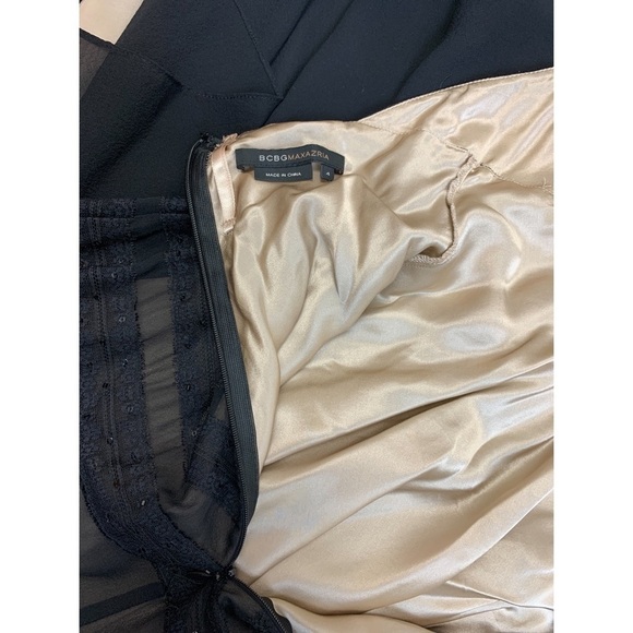 BCBG Halter Chiffon sequin Formal Cocktail Maxi dress 4 - Picture 10 of 11